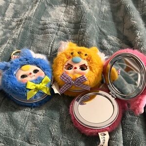 Baby Three Compact Mirror-Animal Face . 3 colors to choose from